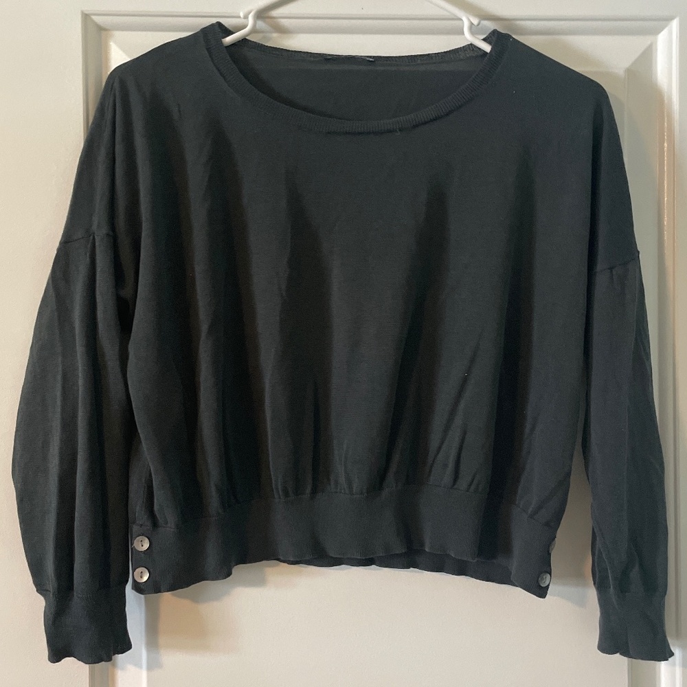 Theory thin knit cropped top